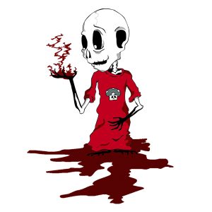 Ilustración de Scool-e, calavera