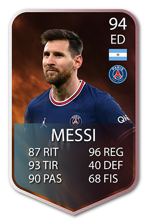 Diseño de carta de Messi